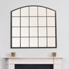 Large Arched Window Mirror Metal Frame Wall Living Room Hallway Decor Mirror