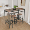 Industrial 5 Pieces Dining Table Chair Set Bar Table and 4 Stools Set Kitchen