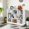 3-tier Open Bookcase Modern 8-Cube Bookshelf Wooden Storage Display Cabinet