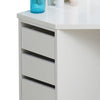 Wood Corner Dressing Table Makeup Desk Bedroom Furniture Gift White 5 Drawer