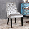 2/4PCS Accent Crushed Velvet Chair Dining Room Padded Dining Chairs Ring Knocker