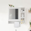 White Bathroom Cabinet Mirror Storage Unit 4 Shelf Wall Mounted Cupboard Unit