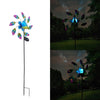 Outdoor Garden Solar Wind Spinner LED Light Peacock Sculpture WindMill Stake