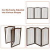 360° Rotating Wooden Folding Pet Gate 3 Panels Freestanding Barrier 93cm High