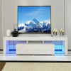 Modern TV Unit Cabinet Stand Matt Body & High Gloss Doors LED Light Livingroom