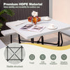 8 person Square Picnic Table Bench SetOutdoor Circular Picnic Table W/4 Benches