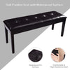 Upholstered PU Bench Button Tufted Multipurpose Bench W/Padded Seat for Bedroom