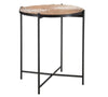 Table Rattan Design Metal Side Coffee Tray Table With Removable Top Living Room