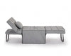 1 Seater Sofa Ottoman Grey Fabric ClicClac Recliner Chaise Sofabed Convertaible