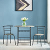 3 Pieces Bar Table Dining Kitchen Table Chair Dining Room Sets w/ Storage Shelf
