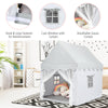 Wood Frame Large Playhouse Kids Toddler Castle Play Tent W/ Washable Mattress