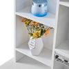 White Dressing Table Wood Makeup Desk with Slide Mirror 5 Drawers Stool Bedroom