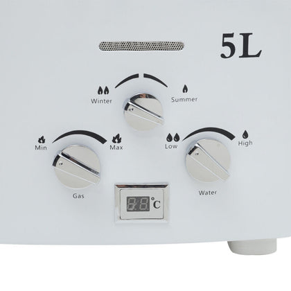 Propane Gas Water Heater Shower Kit Instant Heating Tankless Boiler+ Shower Head