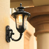 LED Black Metal Traditional Outdoor Coach Lantern Lamp Vintage Garden Wall Light