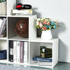 White Bookcase 6 Cube Wooden Shelving Unit Display Storage Shelf Home Office