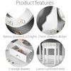 White Modern Makeup Vanity Set Dressing Table LED Light Mirror Drawers Stool