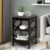 3-Tier Multifunctional Nightstand Stable Sofa Bed Side Table with Storage Shelf