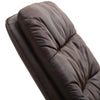 Occasional Rocking Armchair Distressed Leather Padded Relaxing Chair Tuft Back