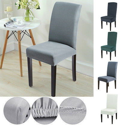 2/4/6PCS Strech Slipcovers Dining Chair Covers Wedding Home Seat Covers