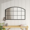 Outdoor Garden Mirror Arch Metal Black Frame Hanging Wall Mounted Home Décor