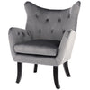 Occasional Wing Chair High Back Fabric Velvet Tub Armchair Fireside Living Room
