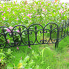 Flexible Plastic Wooden Effect Lawn Border Edge Garden Edging Picket Fencing Set
