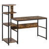 Computer Desk w/ 4 Storage Shelves Steel Frame Workstation for Home Office
