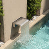 20/30/60cm Stainless Steel Spillway Waterfall Water Blade Koi Pond Weir Cascade