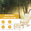 Recliner Leisure Chair Set Wooden Upholstere Lounge Chair w/Footstool Cushion