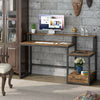 Tribesigns Computer Desk with Drawer and Storage Shelves 59"L Rustic Brown Table