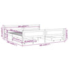 Bed Frame with 4 Drawers White Solid Wood Pine 200x200 F3M2