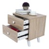 Chic Bedside Unit Tables Drawers Cabinet Storage Drawer Wooden Nightstand UK