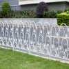 5PCS Elegant White Metal Steel Effect Garden Fence Panels Outdoor Lawn Border