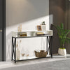 2-Tier Console Table X-Design Hallway Storage Cabinet Sofa Side Table W/ Shelf