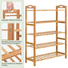 3/4/5Tier Slatted Wooden Shelving Shoe Rack Plant Display Stand Organiser Holder