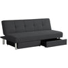 3 Seat Convertible Sofa Bed Linen Upholstered Futon Sofa Sleeper Sofa for Dorm