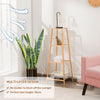 4-tier Bamboo Plant Stand Freestanding Ladder Plant Storage Shelf Display Rack