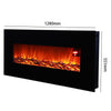 Wall Mounted 50inch Electric Fireplace Faux LED Flame Burning Heater With Remote