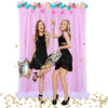 White / Pink Tulle Backdrop Curtain Photo Booth Wall Wedding Party Background De