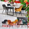 1.5M Dining Table/Velvet Dining Chairs Set Metal Legs Dining Room Kitchen Office