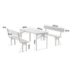 3PCS Outdoor Picnic Table Backrest Bench Portable Folding Camping Patio Beer Set