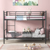 3FT Metal Bunk Bed Single over Single Loft Bed Frame W/ Ladder Safety Guardrail