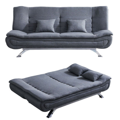 3 Seater Upholstered Sofa Bed Sleeper Recliner Chair Beds Couch Settee Sofabed