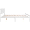 Double Bed White Solid Wooden Bed Frame Solid Wood For Adults, Kids, Teenagers