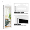 Wall-mounted Jewelry Storage Cabinet Door Hanging Jewelry Armoire w/ Full Mirror