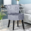 Crushed Velvet Padded Vanity Chair Bedroom Dressing Table Stool Retro Side Chair
