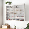 5Tier White Display Cabinet Wooden Storage Shelves Glass Case Collectibles Shelf