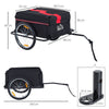 Bike Trailer Cargo Wagon Bicycle Cart Luggage Steel Black