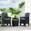 Three-Piece Rattan Garden Furniture 2 Seat Bistro Table Chair Outdoor Patio Set