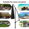 3M Banana Parasol Cantilever Umbrella Sun Shade Canopy Garden Outdoor w/ Base UK